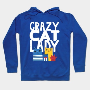 Funny Crazy Cat Lady with Cats Hoodie